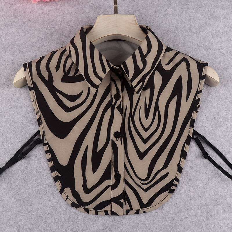 Фабрично нова есенно-зимна риза с фалшива яка, модерен принт, универсална яка на риза, пуловер, топла декоративна яка