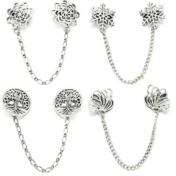 Amazon 4 части ретро пуловер шал верига клипс жилетка риза клипс яка верига клипс рокля фиксирана брошка