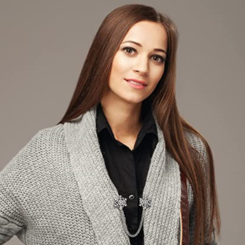 Amazon 4 части ретро пуловер шал верига клипс жилетка риза клипс яка верига клипс рокля фиксирана брошка