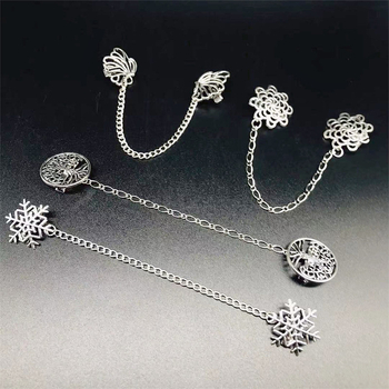 Amazon 4 части ретро пуловер шал верига клипс жилетка риза клипс яка верига клипс рокля фиксирана брошка