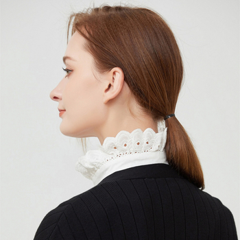 Красива фалшива яка с венчелистчета за секунди, игрива и сладка бяла памучна риза, фалшива яка, трансграничен производител на едро