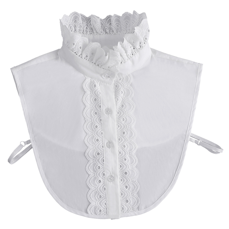 Красива фалшива яка с венчелистчета за секунди, игрива и сладка бяла памучна риза, фалшива яка, трансграничен производител на едро