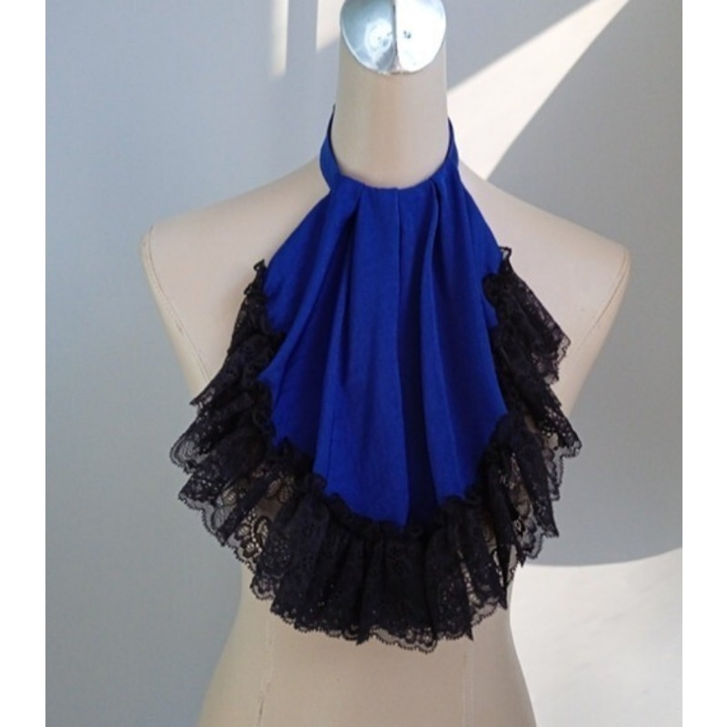 Tarpvalstybinė „Amazon“ prancūziško retro stiliaus nėriniuota netikra apykaklė sceniniam pasirodymui su nuimamu kaklo apykakle moterims, užsienio prekyba ir didmeninė prekyba