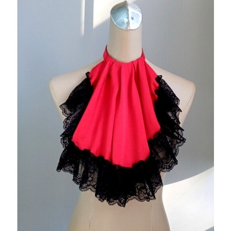 Tarpvalstybinė „Amazon“ prancūziško retro stiliaus nėriniuota netikra apykaklė sceniniam pasirodymui su nuimamu kaklo apykakle moterims, užsienio prekyba ir didmeninė prekyba