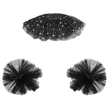 Пролетно-летен комплект от две части с тънка мрежа от звезди и фалшива яка, аксесоари за танци, декорация, ролеви анимации