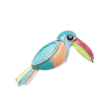 Европейски и американски преувеличени сладки цветни папагали Peco Peco брошка женски мъжки дизайн костюм трансгранични експлозии корсаж