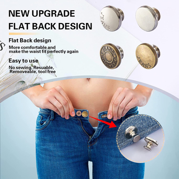 12 бр. закопчаващи се с артефакт за талия, без нокти, подвижни дънки, универсално удължаване на катарамата, катарама за дънкови панталони, подвижна катарама