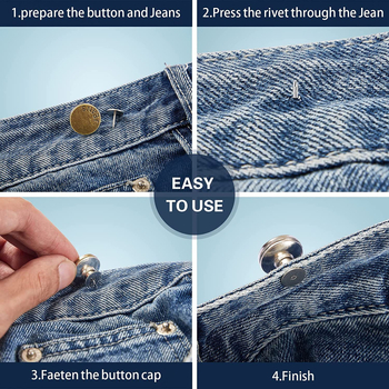 12 бр. закопчаващи се с артефакт за талия, без нокти, подвижни дънки, универсално удължаване на катарамата, катарама за дънкови панталони, подвижна катарама