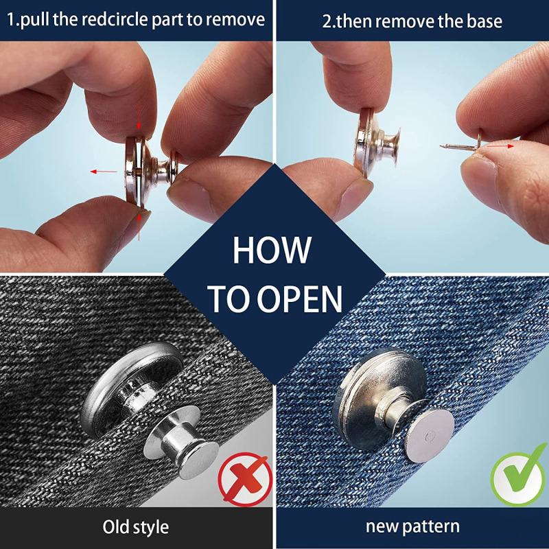 12 бр. закопчаващи се с артефакт за талия, без нокти, подвижни дънки, универсално удължаване на катарамата, катарама за дънкови панталони, подвижна катарама