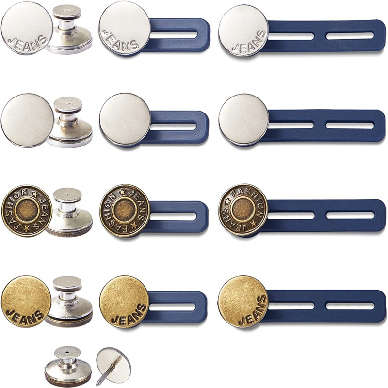 12 бр. закопчаващи се с артефакт за талия, без нокти, подвижни дънки, универсално удължаване на катарамата, катарама за дънкови панталони, подвижна катарама