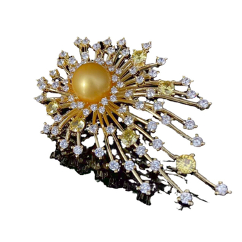 Висококачествена циркониева фойерверкова брошка ниша изящна луксозна игла 2023 нов костюм пуловер палто декорация