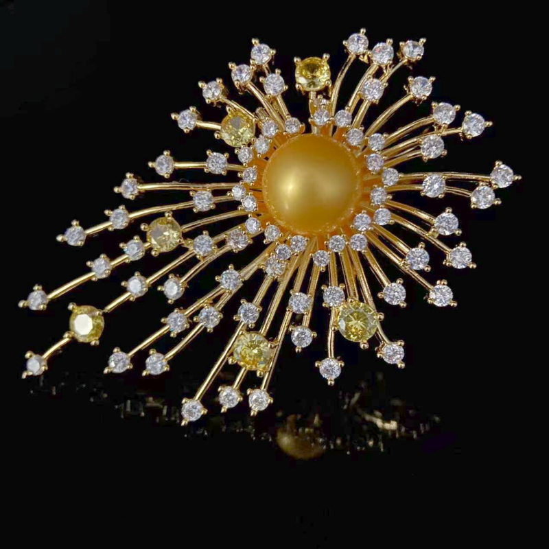 Broșă de artificii din zirconiu de înaltă calitate, nișă, rafinată, de lux, 2023, nou costum, pulover, decorațiune pentru haine