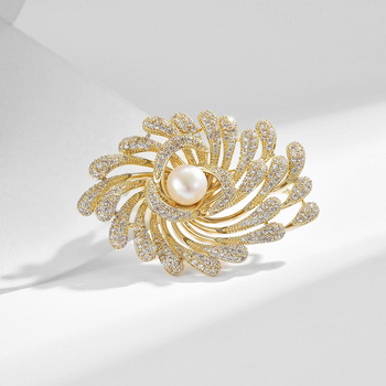 Ретро луксозна атмосферна фойерверкова брошка от висок клас, елегантен перлен корсаж, анти-бягаща катарама, елегантни аксесоари