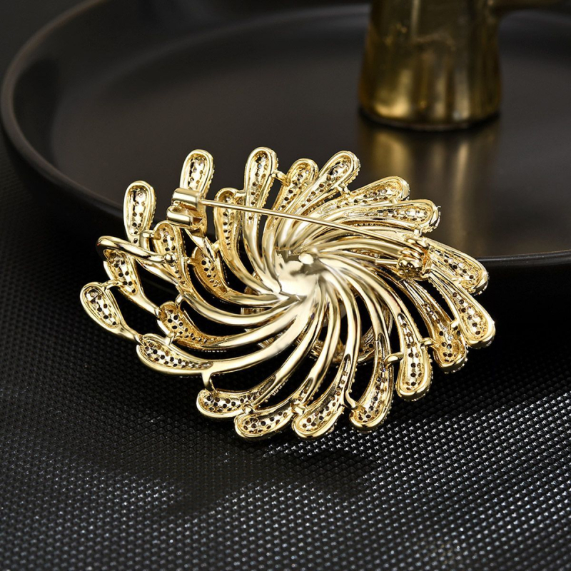 Ретро луксозна атмосферна фойерверкова брошка от висок клас, елегантен перлен корсаж, анти-бягаща катарама, елегантни аксесоари