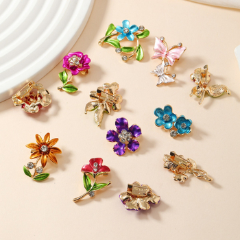 Директни продажби от фабриката, 12 броя, смесени и съчетани, произволен стил, трансгранична европейска и американска мода, прости аксесоари за дамско облекло с капещо масло и диаманти