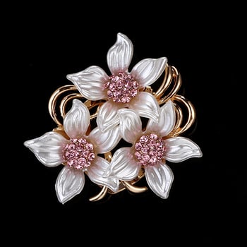 Европейски и американски темперамент прост копринен шал катарама дамска брошка от висок клас Joker шал катарама цвете брошка бижута на едро