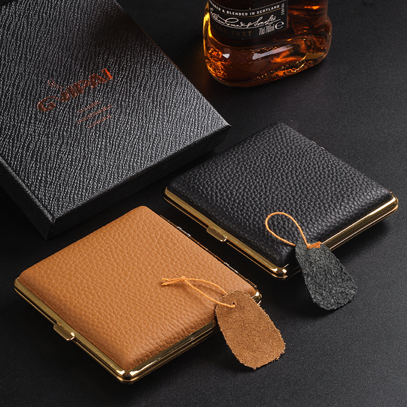 Husa de țigară grosieră portabilă cu 20 de pachete pentru bărbați, husă de țigară rezistentă la umiditate și presiune, cutie de depozitare pentru afaceri