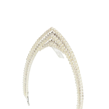 Трансгранична гореща продажба на булчинска сватбена перлена лента за коса, луксозна изящна семпла висококачествена рокля за принцеса, шапка, шапка