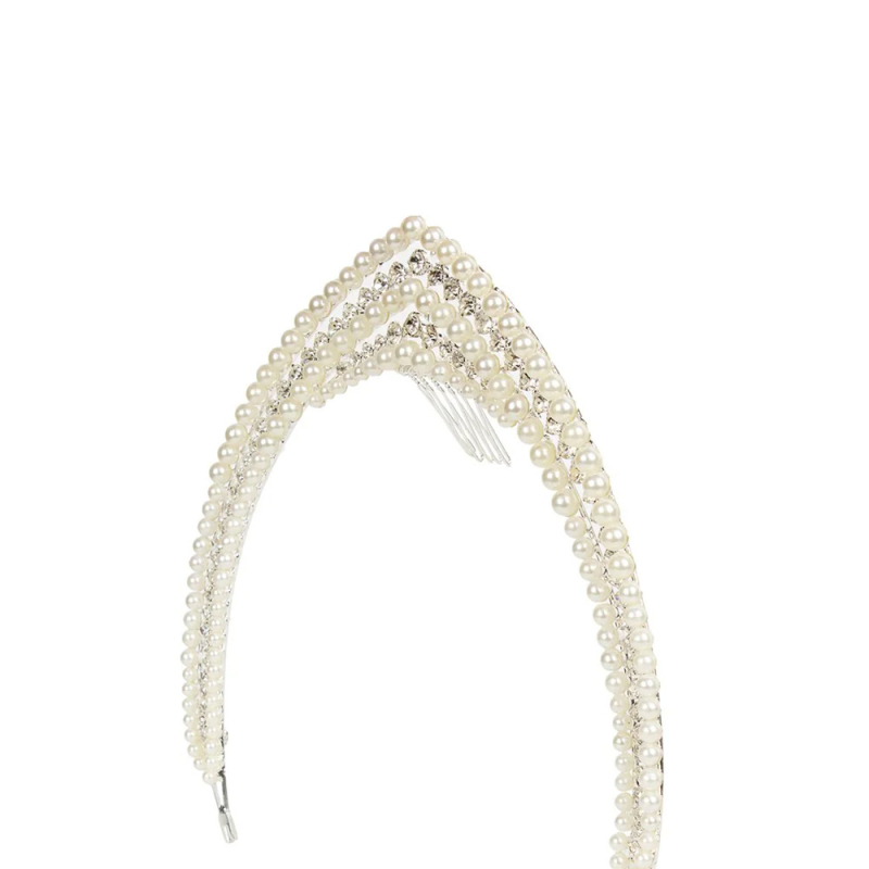 Трансгранична гореща продажба на булчинска сватбена перлена лента за коса, луксозна изящна семпла висококачествена рокля за принцеса, шапка, шапка