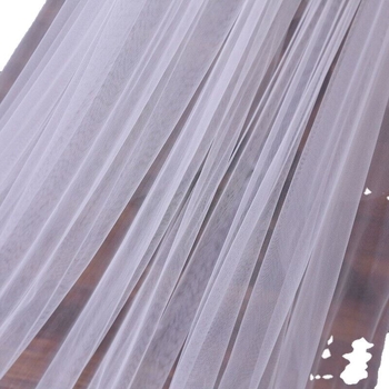 Швейцарска мека мрежа, дълга с воал, покривало с гребен за коса, висок клас, проста класическа фото прежда, фабрика на едро