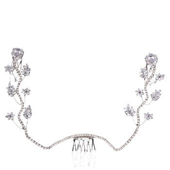 Европейска и американска модна елегантна булчинска лента за коса, чупеща артефакт, невидима коса за глава, висококачествени аксесоари за коса с кристали