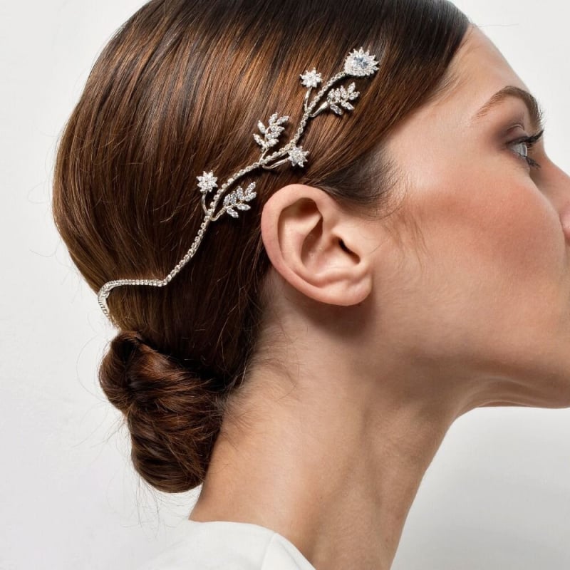 Moda europeană și americană elegantă, bandă de păr pentru mireasă, artefact de rupere a părului invizibil, accesorii de păr cu stras de nivel înalt, toate potrivirea