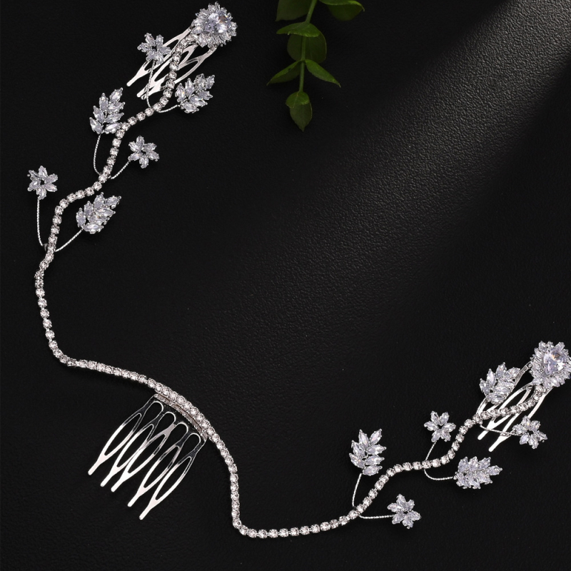 Европейска и американска модна елегантна булчинска лента за коса, чупеща артефакт, невидима коса за глава, висококачествени аксесоари за коса с кристали