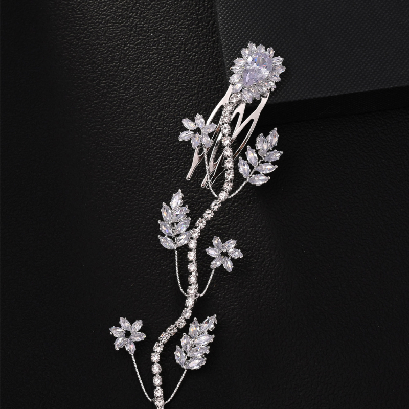 Европейска и американска модна елегантна булчинска лента за коса, чупеща артефакт, невидима коса за глава, висококачествени аксесоари за коса с кристали