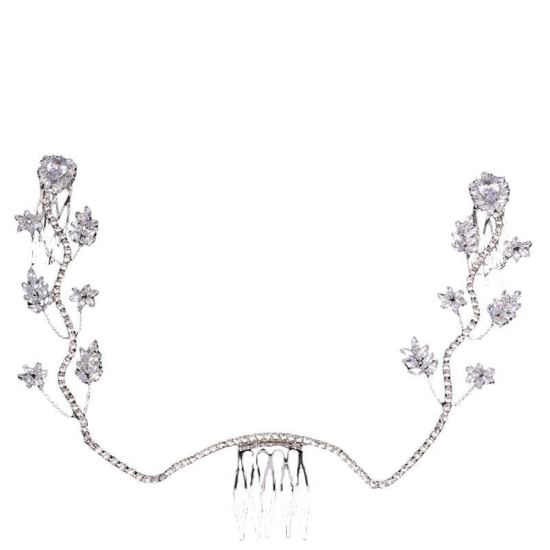 Европейска и американска модна елегантна булчинска лента за коса, чупеща артефакт, невидима коса за глава, висококачествени аксесоари за коса с кристали