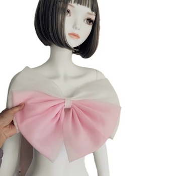 Булчинска сватбена рокля, покриваща гърдите, аксесоари, сладък сладък сценичен костюм с голяма панделка, корсаж, модел, костюм за подиум