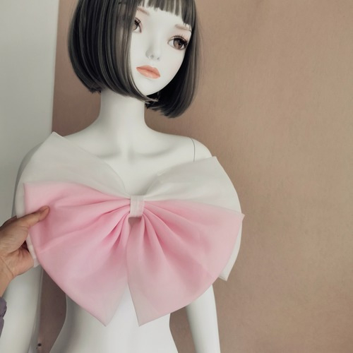 Līgavas kāzu kleitas krūšu pārsega aksesuāri, jauks, jauks skatuves kostīms, liels bantītes korsāžas modeļa kostīms