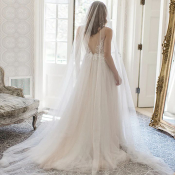 [Molia] 3 метра дълга и 3 метра широка дъгообразна булчинска лека прежда, обикновена прежда, фотографирана неотразяваща, висококачествена мека прежда