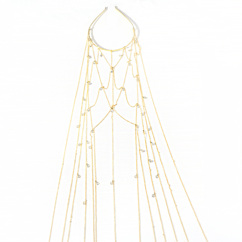 Трансгранична лента за глава с огън и пискюли, проста, с висок темперамент, принцеса, шапка с кристали, капка вода, булчински аксесоари за коса