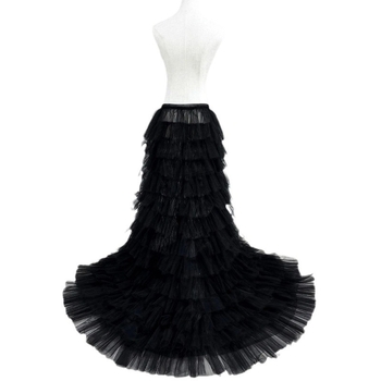 Елегантна европейска и американска трансгранична мрежеста пола с шевове, елегантна, с връзки, еднокомпонентна, дълга пола с А-силует и висока талия