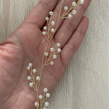 Europa și Statele Unite transfrontaliere specială pentru mireasă nuntă lucrată manual cu perle lanț moale benzi de păr coafură producători en-gros