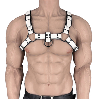 Gamintojo paruoštas didmeninis prekių asortimentas „Macho Bondage Warrior Sexy S“ odinis su dvigubais pakabinimo žiedais, dvigubais petnešėlėmis, dirželiai eksportui.