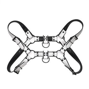 Gamintojo paruoštas didmeninis prekių asortimentas „Macho Bondage Warrior Sexy S“ odinis su dvigubais pakabinimo žiedais, dvigubais petnešėlėmis, dirželiai eksportui.