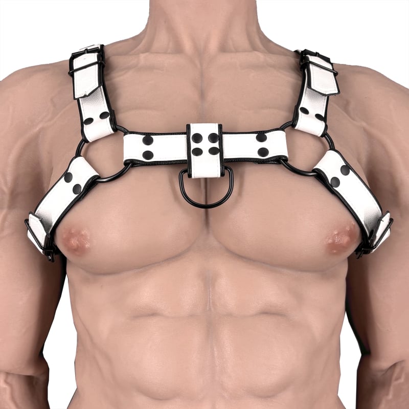 Stoc disponibil al producătorului, en-gros, Macho Bondage Warrior, sexy, din piele, cu inele duble de agățare, bretele duble pentru umăr, bretele pentru export
