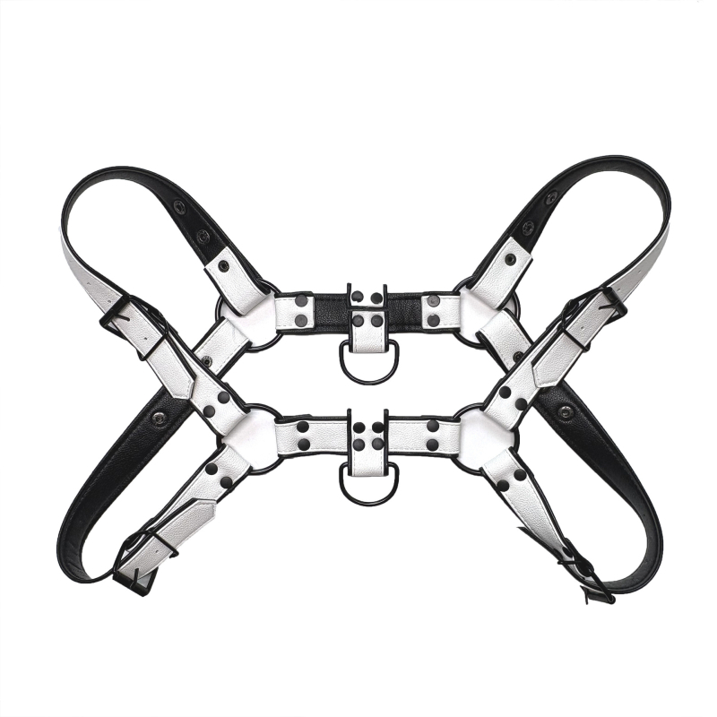 Gamintojo paruoštas didmeninis prekių asortimentas „Macho Bondage Warrior Sexy S“ odinis su dvigubais pakabinimo žiedais, dvigubais petnešėlėmis, dirželiai eksportui.