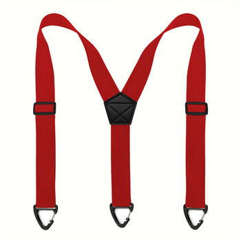 3,8 cm ilgio reguliuojamo ilgio vyriškos darbo petnešos su kryžminėmis kraštinėmis, greito atleidimo kabliukais, 3 segtukais ir paslėptais dirželiais „kukurūzų“ rašto.