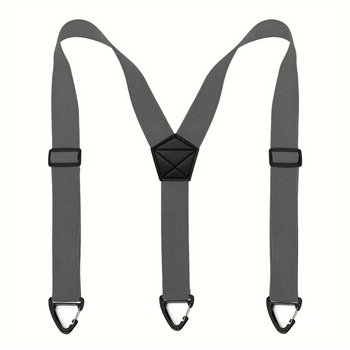 3,8 cm ilgio reguliuojamo ilgio vyriškos darbo petnešos su kryžminėmis kraštinėmis, greito atleidimo kabliukais, 3 segtukais ir paslėptais dirželiais „kukurūzų“ rašto.