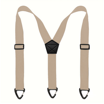 3,8 cm ilgio reguliuojamo ilgio vyriškos darbo petnešos su kryžminėmis kraštinėmis, greito atleidimo kabliukais, 3 segtukais ir paslėptais dirželiais „kukurūzų“ rašto.