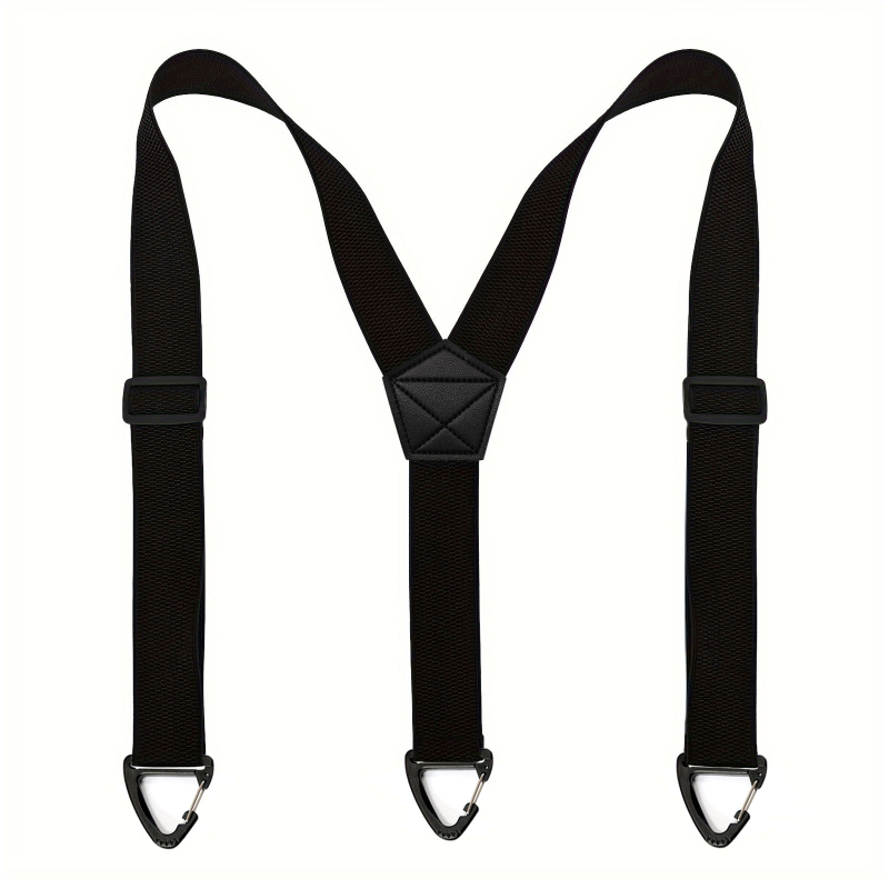 3,8 cm ilgio reguliuojamo ilgio vyriškos darbo petnešos su kryžminėmis kraštinėmis, greito atleidimo kabliukais, 3 segtukais ir paslėptais dirželiais „kukurūzų“ rašto.