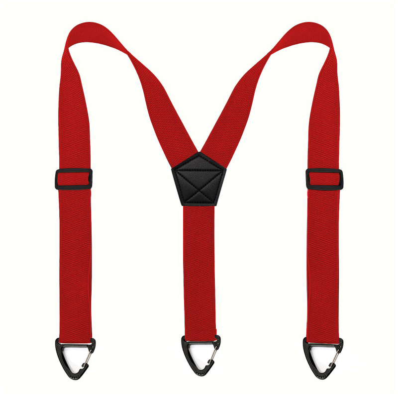 3,8 cm ilgio reguliuojamo ilgio vyriškos darbo petnešos su kryžminėmis kraštinėmis, greito atleidimo kabliukais, 3 segtukais ir paslėptais dirželiais „kukurūzų“ rašto.