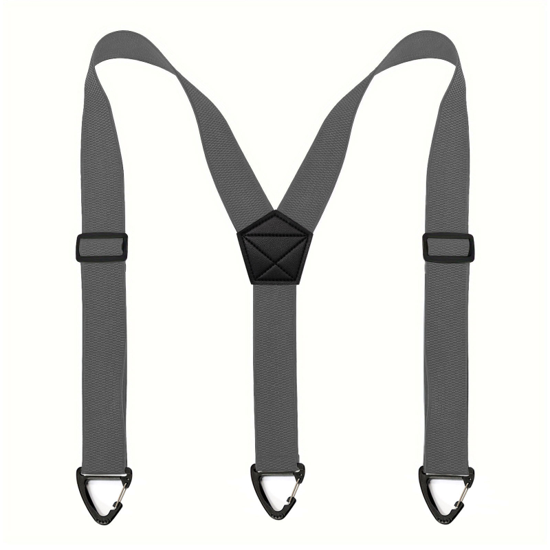 3,8 cm ilgio reguliuojamo ilgio vyriškos darbo petnešos su kryžminėmis kraštinėmis, greito atleidimo kabliukais, 3 segtukais ir paslėptais dirželiais „kukurūzų“ rašto.