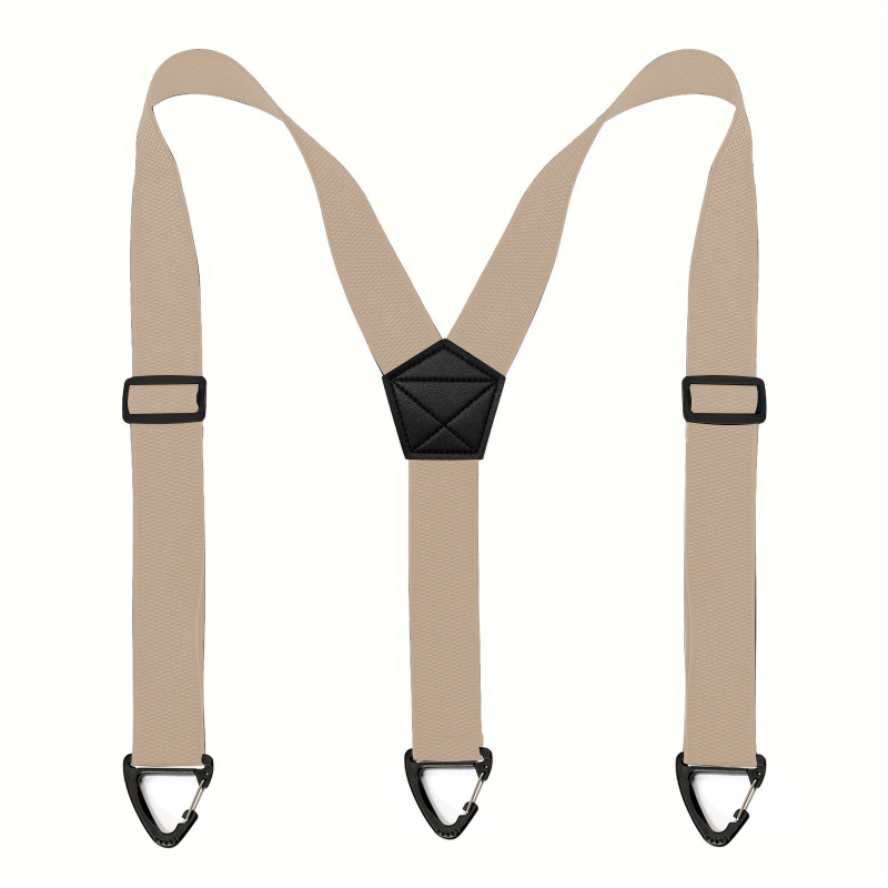 3,8 cm ilgio reguliuojamo ilgio vyriškos darbo petnešos su kryžminėmis kraštinėmis, greito atleidimo kabliukais, 3 segtukais ir paslėptais dirželiais „kukurūzų“ rašto.