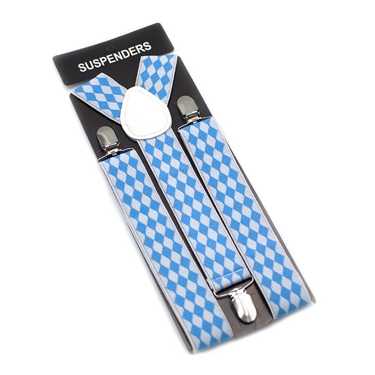 Bretele reglabile în carouri Jacquard pentru adulți, cu 3 cleme în formă de Y, pentru blugi, anti-cădere, 3,5 cm
