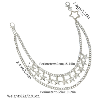 Αξεσουάρ για Ευρωπαϊκά και Αμερικανικά Διασυνοριακά Αξεσουάρ Halloween Πεντάκτινο Αστέρι Μοντέρνα Αλυσίδα Παντελονιού Διακόσμηση Χιπ-Χοπ Ευέλικτη Αλυσίδα Παντελονιού για Γυναικεία Λεπτή Μέση