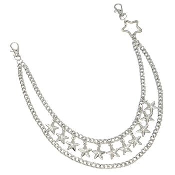 Αξεσουάρ για Ευρωπαϊκά και Αμερικανικά Διασυνοριακά Αξεσουάρ Halloween Πεντάκτινο Αστέρι Μοντέρνα Αλυσίδα Παντελονιού Διακόσμηση Χιπ-Χοπ Ευέλικτη Αλυσίδα Παντελονιού για Γυναικεία Λεπτή Μέση