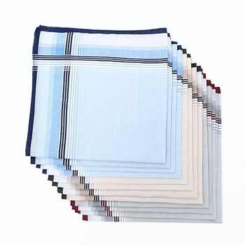 Μαντήλι βαμμένο με βαμβακερό νήμα, πετσέτα τσέπης για επαγγελματίες, φορητή διακοσμητική τετράγωνη πετσέτα που σκουπίζει τον ιδρώτα, επαγγελματικό μαντήλι με ρίγες κατά παραγγελία